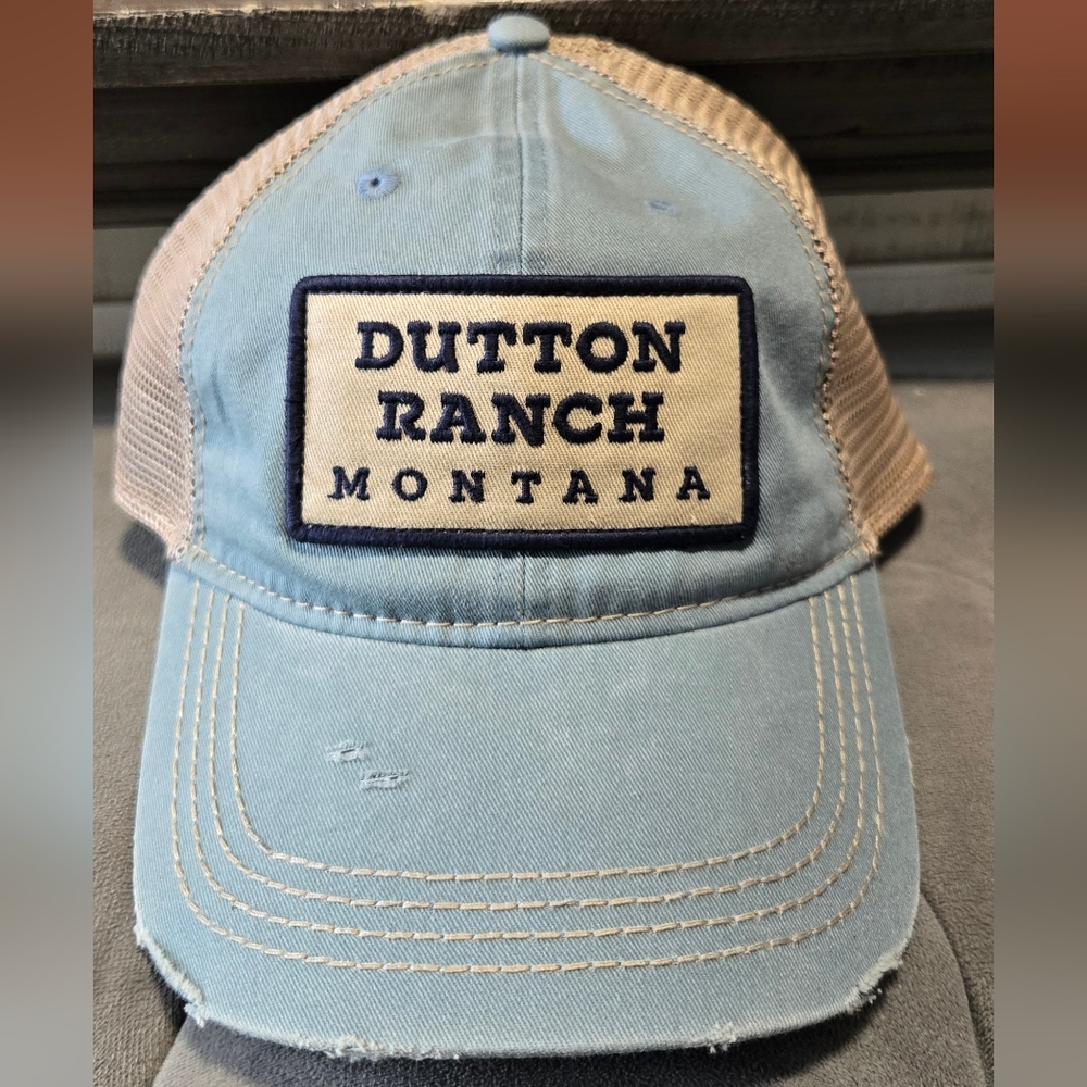 Wrangler, Yellowstone Dutton Ranch, Blue and Cream Mesh Cap